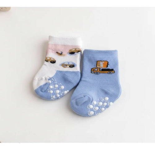 Kit 6 Pares Meia De Bebê Algodão  Menino 00-12 M- Original