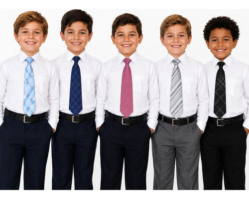 Kit 10-5-3 Gravatas Infantil Com Nó Trabalhada E Regulagem