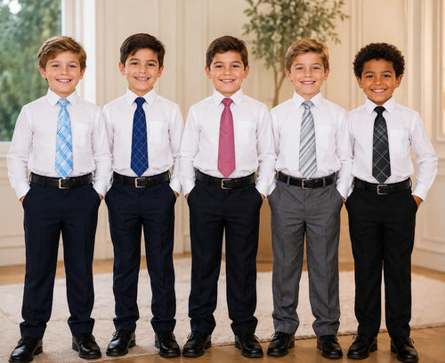 Kit 10-5-3 Gravatas Infantil Com Nó Trabalhada E Regulagem