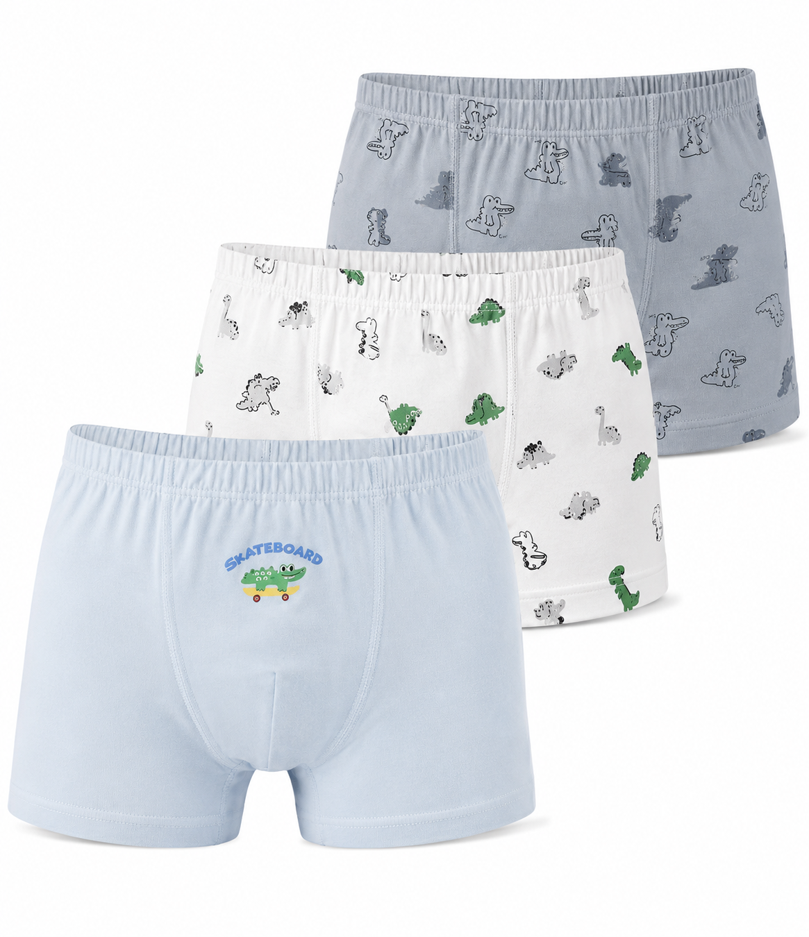Kit 3 Cuecas Box Infantil Algodão Anti Alergica 341